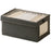 Size L Clear Window Oxford Fabric Foldable Storage Box with Lid for Closet Clothes Organizer, 40 x 25 x 20cm - Grey - 1