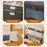 Size L Clear Window Oxford Fabric Foldable Storage Box with Lid for Closet Clothes Organizer, 40 x 25 x 20cm - Grey - 5