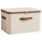 42L Foldable Organizer for Clothes Toys Underwear Washable Cotton Linen Storage Box with Lid - 1