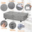 1Pc Imitation Linen Under Bed Storage Box with Wheels Foldable Closet Organizer for Blanket Toy - 6