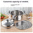 Stainless Steel Stack and Steam Pot Set 36cm 2-Layer Steamer with 2PCS Steamer Trays for Vegetable, Dumpling - 4