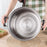 Stainless Steel Stack and Steam Pot Set 36cm 2-Layer Steamer with 2PCS Steamer Trays for Vegetable, Dumpling - 6