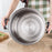Stainless Steel 3-Tier Steamer Pot 26cm Steaming Pot Cookware with 2PCS Steaming Trays for Induction  /  Gas Stove - 5