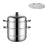 Stainless Steel 3-Tier Steamer Pot 28cm Steaming Pot Cookware with 2PCS Steaming Trays for Induction  /  Gas Stove - 1