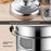 Stainless Steel 3-Tier Steamer Pot 28cm Steaming Pot Cookware with 2PCS Steaming Trays for Induction  /  Gas Stove - 4
