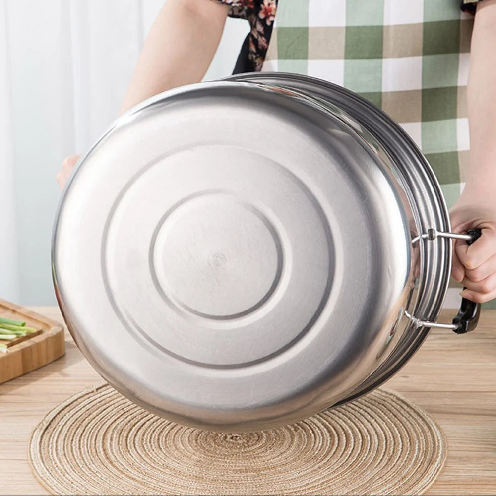 Stainless Steel 3-Tier Steamer Pot 32cm Steaming Pot Cookware with 2PCS Steaming Trays for Induction  /  Gas Stove - 7