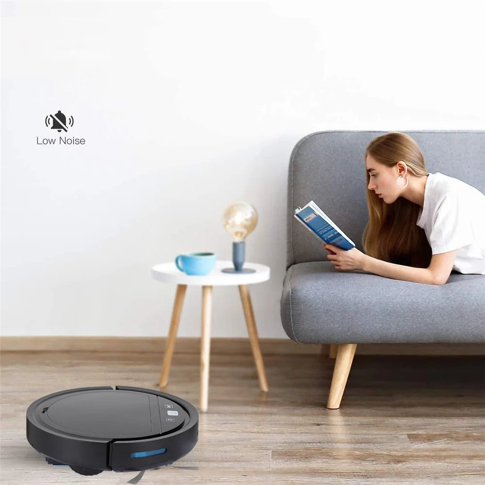 118HW 2500PA Robot Vacuum Cleaner Wireless Smart APP Auto-Recharge Remote Voice Control Sweeping Cleaning Machine - Black - 4