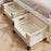 Under Bed Storage Box with Rolling Wheels Plastic Drawer Style Mobile Organizer Container Clothes Storage Bin - Cream White - 2