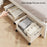 Under Bed Storage Box with Rolling Wheels Plastic Drawer Style Mobile Organizer Container Clothes Storage Bin - Cream White - 4