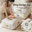54x42x90cm Three Layer Storage Bag Compression Pouch Organizer for Clothes Quilts Down Jackets - Beige - 2