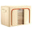 50x40x33cm Large Capacity Foldable Storage Box Wardrobe Clothing Organizer with Clear Window - Single Window  /  Apricot - 1
