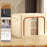 50x40x40cm Large Capacity Foldable Storage Box Wardrobe Clothing Organizer with Clear Window - Single Window / Apricot - 2