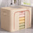 50x40x40cm Large Capacity Foldable Storage Box Wardrobe Clothing Organizer with Clear Window - Single Window / Apricot - 4