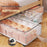 80x47x15cm Under Bed Storage Box with Wheels Large Capacity Clear Organizer for Clothes Bedding - 3