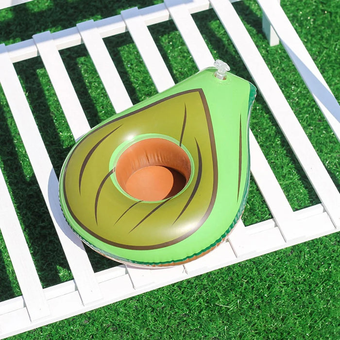 Inflatable Cup Holder Pool Float Watermelon Pineapple Donut Swan Fruit Pool Party Drink Holder - Pineapple - 6