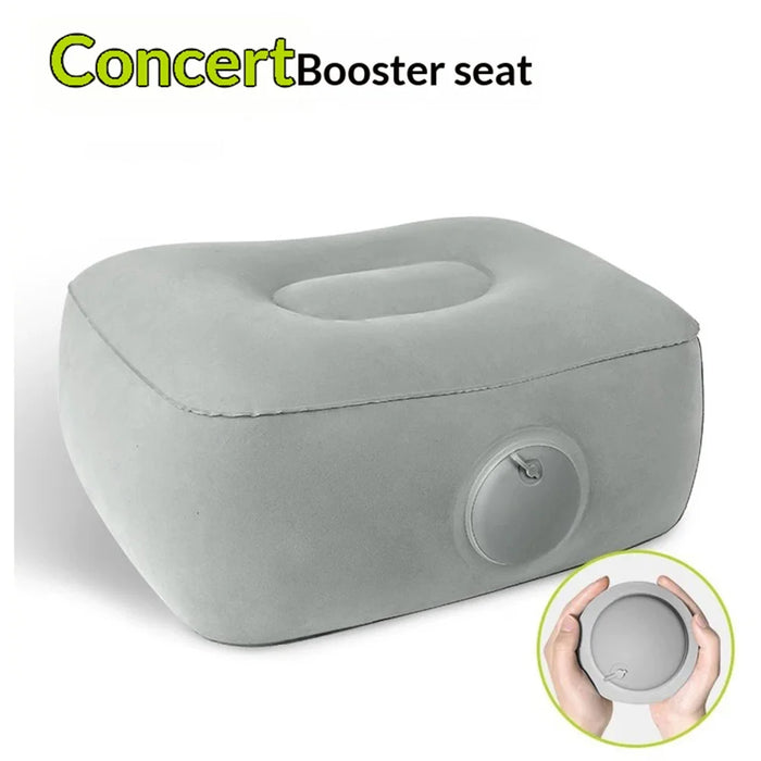 Portable Inflatable Seat Cushion 15-20cm Height Boost Chair Cushion for Stadium Concerts Sports, 37x30x16cm - Gray - 2