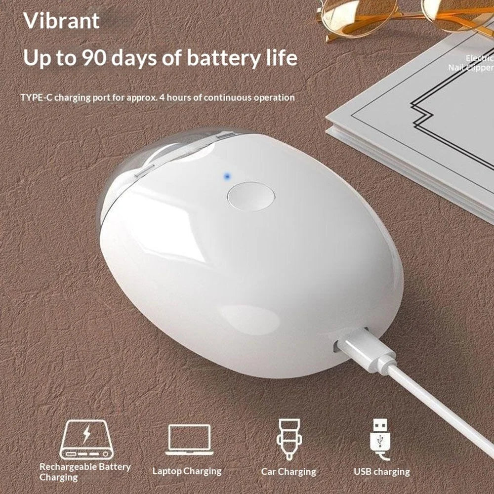 Electric Nail Clipper 3-Speed Adjustable Automatic Manicure Tool Nail Trimmer with LED Light for Baby Kids Adults - 5