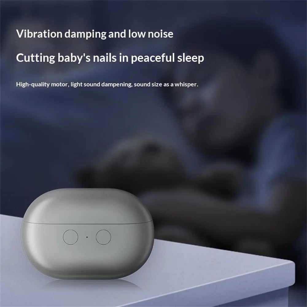 M7 3-in-1 Multi-functional Electric Nail Clipper Ultra-Quiet 500mAh Type-C LED Light Automatic Nail Trimmer - Grey - 4