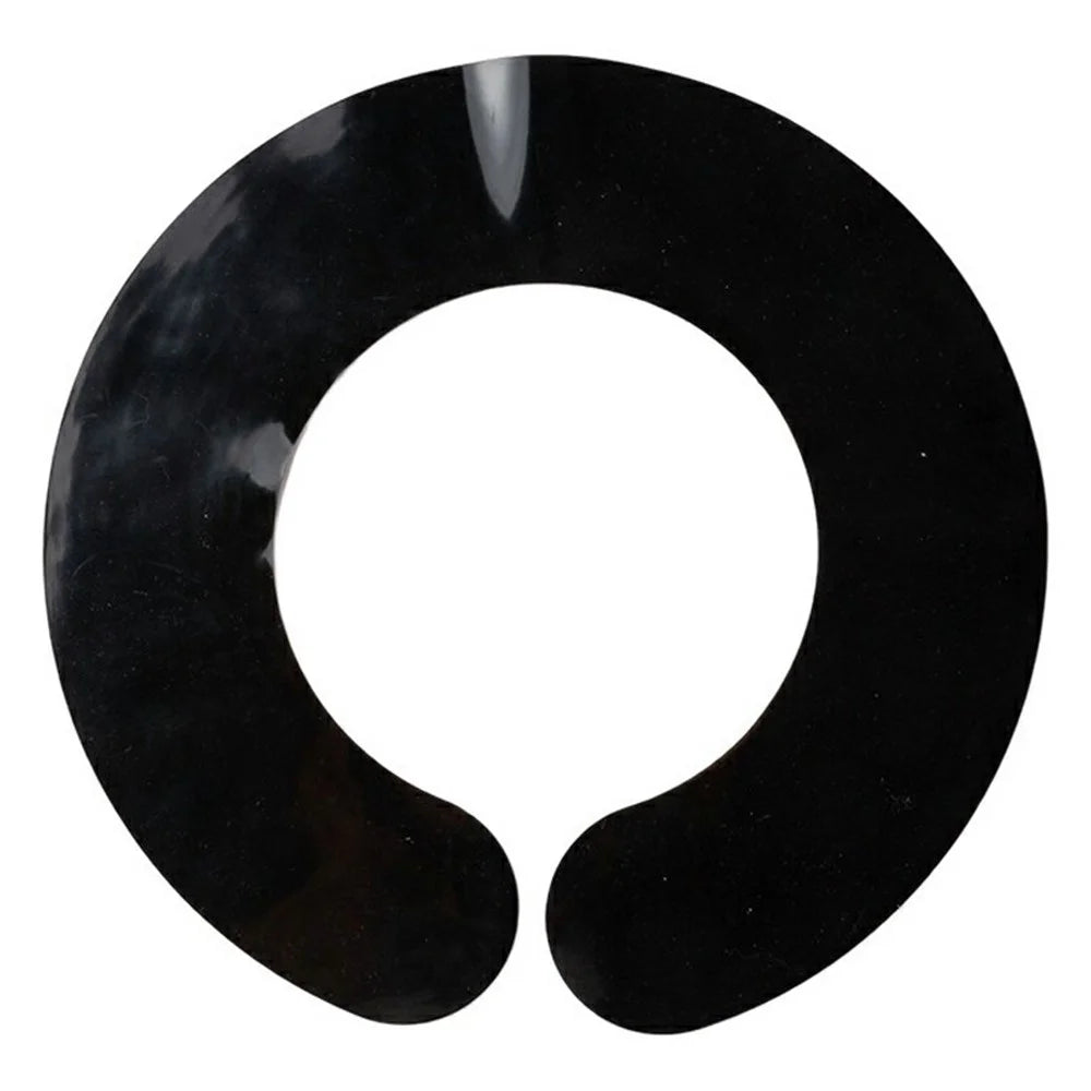 Hair Cutting Neck Guard Silicone Collar Waterproof Anti-Hair Drop Protector Haircut Neck Guard for Barber Salon - Black - 1