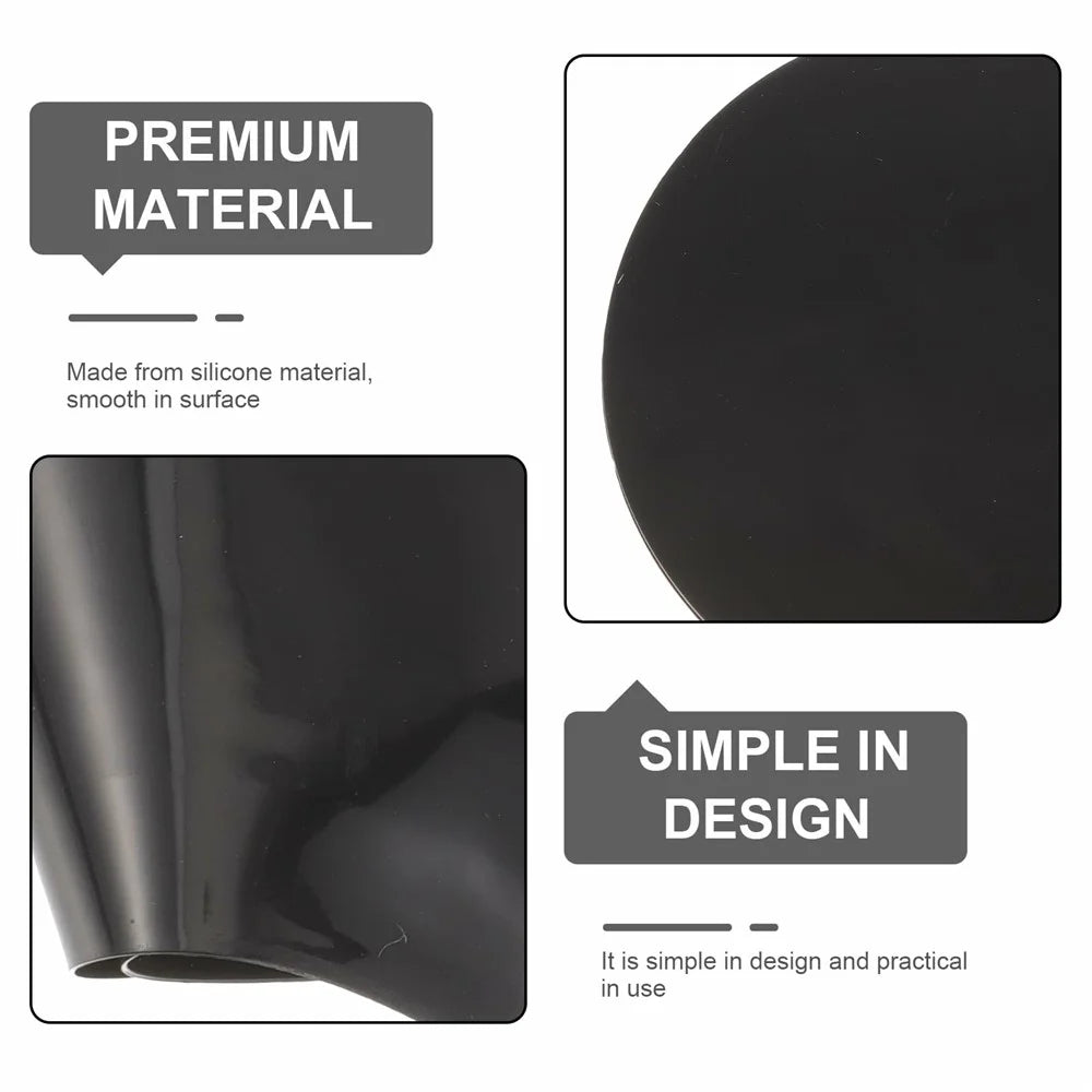 Hair Cutting Neck Guard Silicone Collar Waterproof Anti-Hair Drop Protector Haircut Neck Guard for Barber Salon - Black - 3