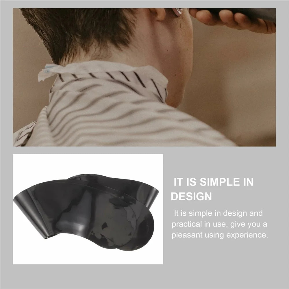 Hair Cutting Neck Guard Silicone Collar Waterproof Anti-Hair Drop Protector Haircut Neck Guard for Barber Salon - Black - 4