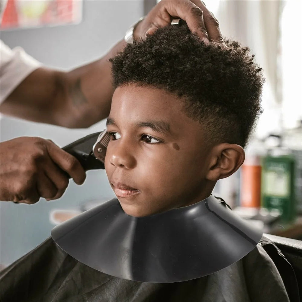 Hair Cutting Neck Guard Silicone Collar Waterproof Anti-Hair Drop Protector Haircut Neck Guard for Barber Salon - Black - 5