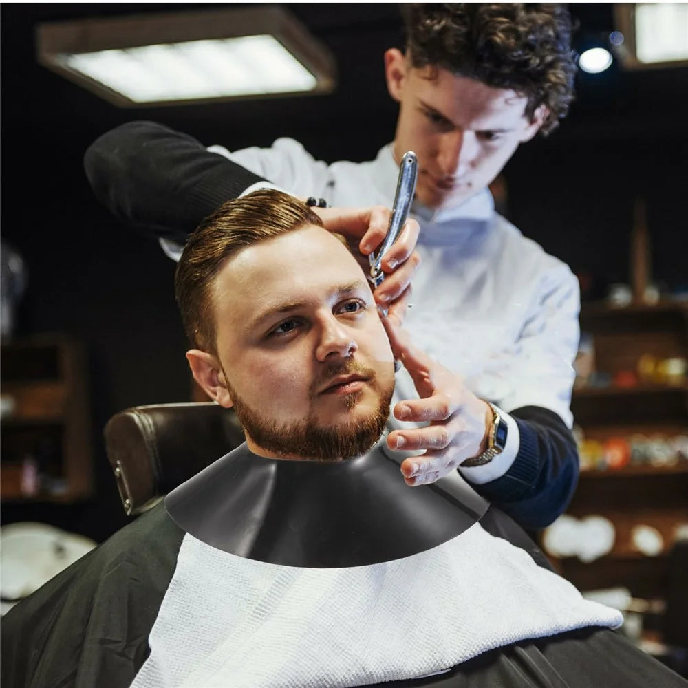 Hair Cutting Neck Guard Silicone Collar Waterproof Anti-Hair Drop Protector Haircut Neck Guard for Barber Salon - Black - 6