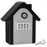 House Shaped 4-digit Combination Lock Box with 2 Keys Large Space Metal Secure Storage for Home Office Hotel - Silver Gray - 1