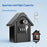 House Shaped 4-digit Combination Lock Box with 2 Keys Large Space Metal Secure Storage for Home Office Hotel - Silver Gray - 2