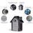 House Shaped 4-digit Combination Lock Box with 2 Keys Large Space Metal Secure Storage for Home Office Hotel - Silver Gray - 6