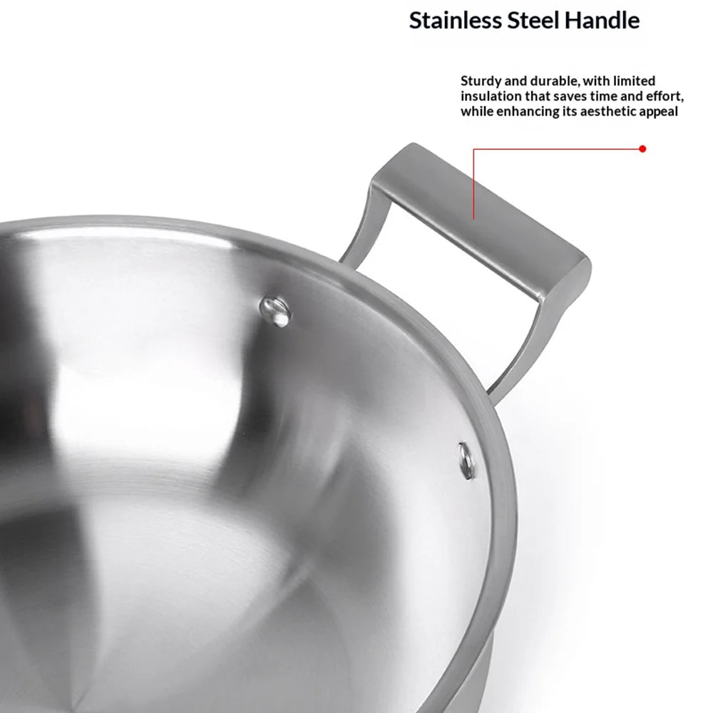 C&E 28cm 3-Tier Steamer Pot 304 Stainless Steel Multi-Functional Soup Stockpot for Home Cooking (BPA Free, No FDA) - Silver - 6