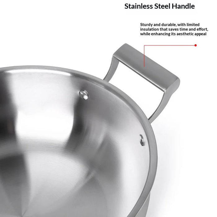 C&E 32cm 3-Tier Steamer Pot 304 Stainless Steel Multi-Functional Soup Stockpot for Home Cooking (BPA Free, No FDA) - Silver - 6