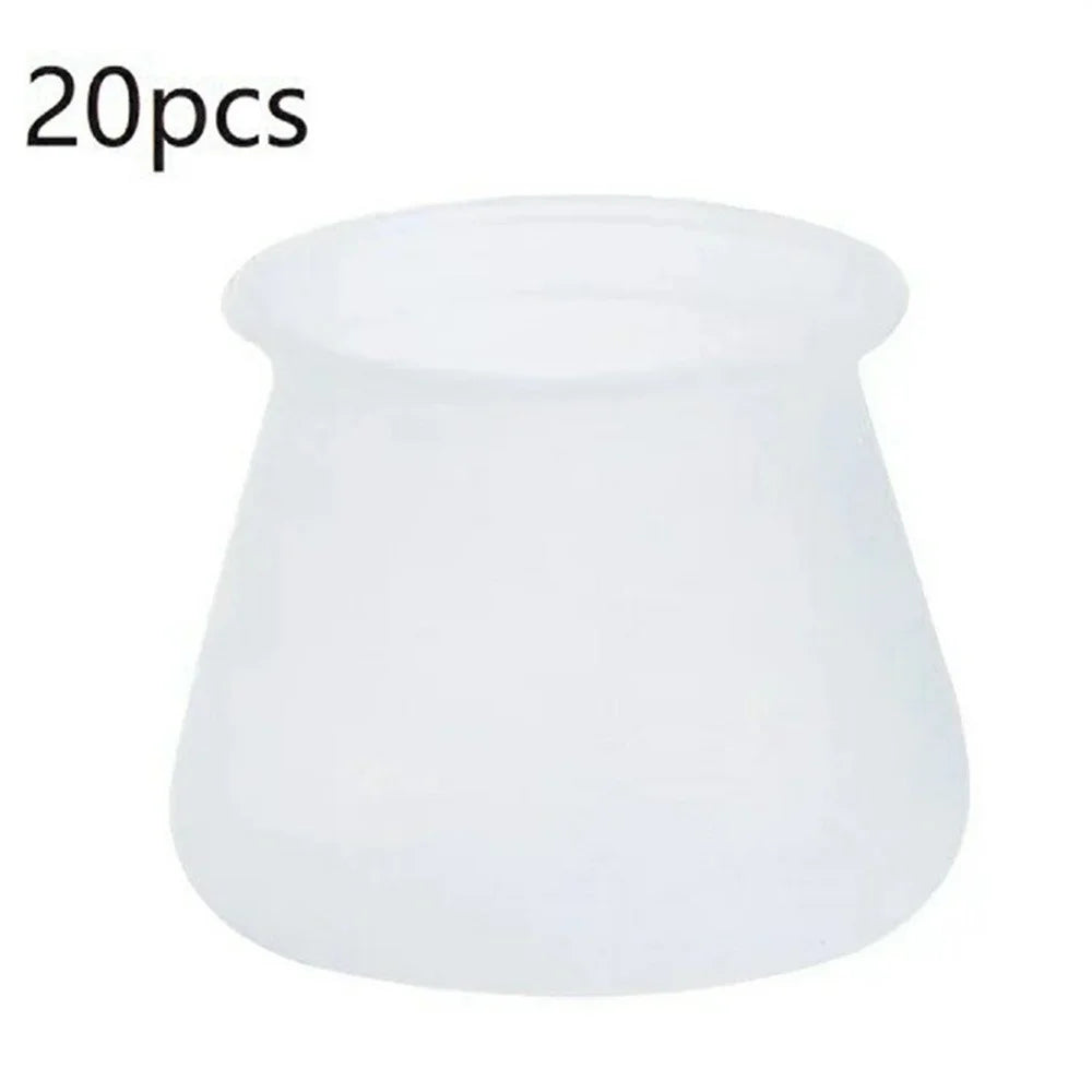 20Pcs Silicone Furniture Leg Caps Non-Slip Chair Table Feet Protector for Round Legs 1.7-3cm - 1