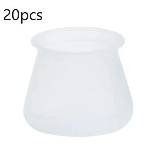 20Pcs Silicone Furniture Leg Caps Non-Slip Chair Table Feet Protector for Round Legs 1.7-3cm - 1