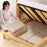 80x47x25cm Under Bed Storage Box Large Capacity Foldable Clothes Organizer with Handles - Beige - 3