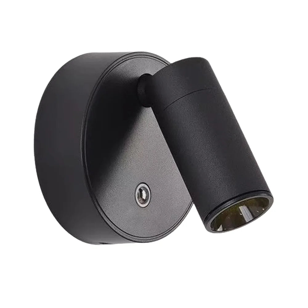 Y-05 USB Rechargeable Magnetic Wall Lamp 3W COB 3-Color Dimmable Touch Control Night Light - Black - 1