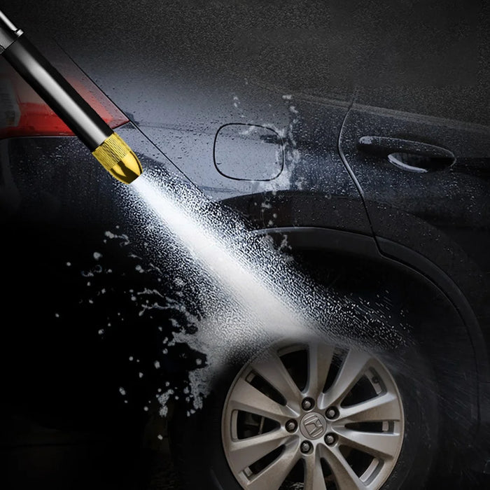 SUITU R-2383 15m Pure-Copper Nozzle + Aluminum Alloy Body High Pressure Water Pipe Sprayer Gun Set for Car Washing/Outdoor/Gardening/Pets Shower - Silver - 3