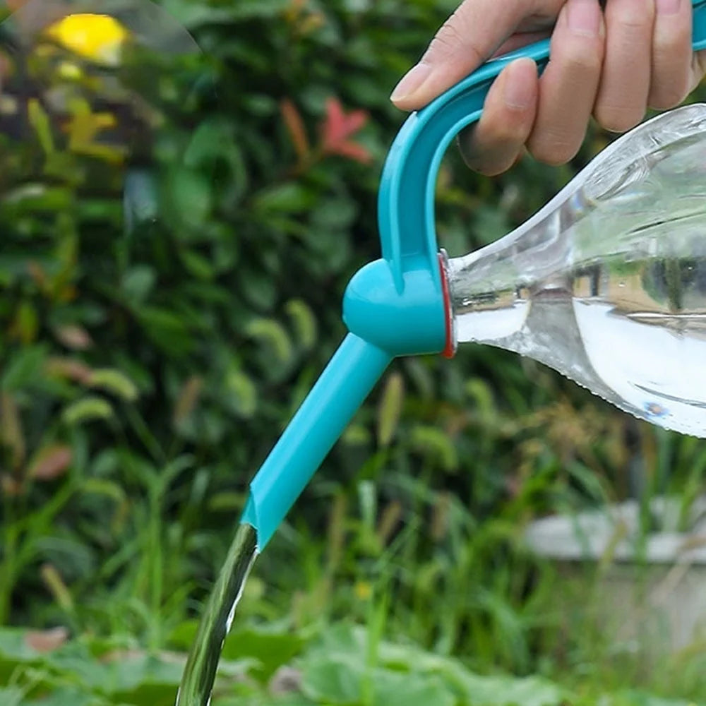 Plastic Watering Can Long Mouth Shower Watering Can Spout Flower Garden Tools - Blue - 2