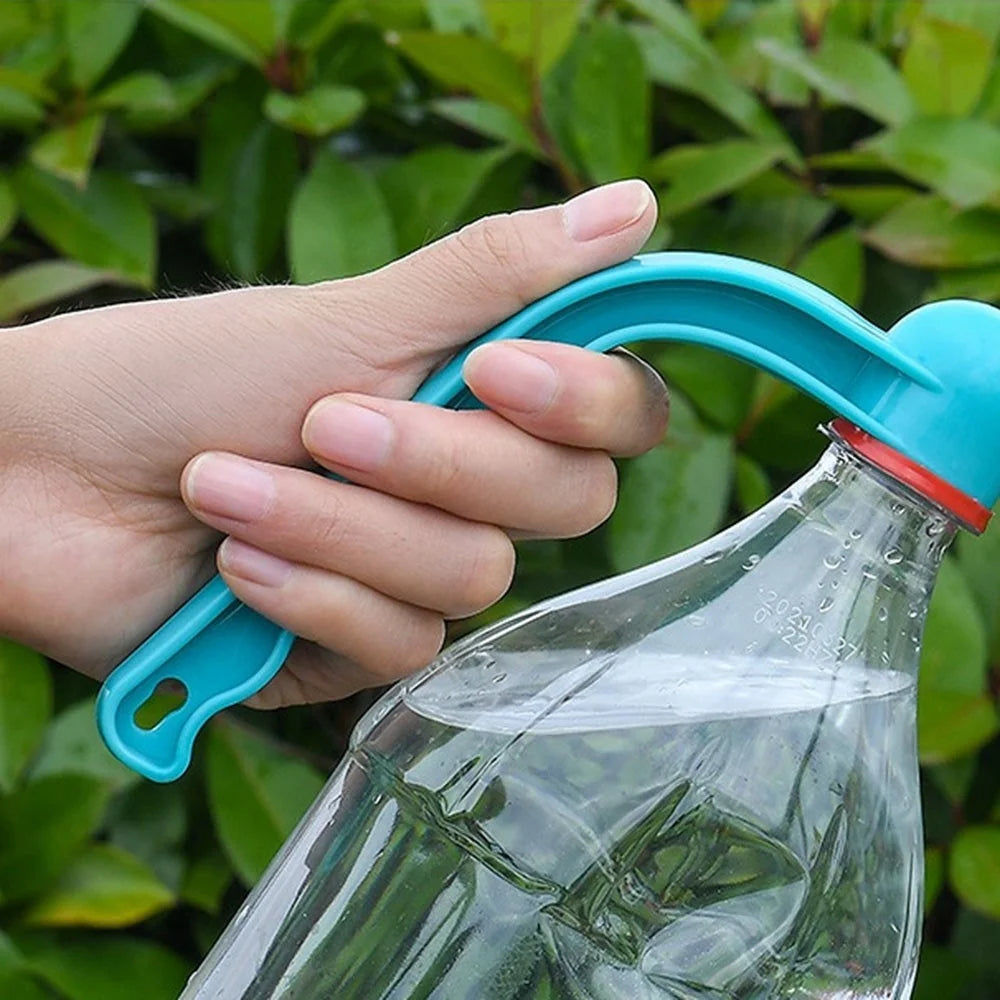 Plastic Watering Can Long Mouth Shower Watering Can Spout Flower Garden Tools - Blue - 4