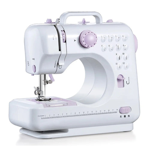 505A Home Sewing Machine Full Featured 12 Stitch Patterns Easy to Use for Beginners (English User Manual) - US Plug - 1