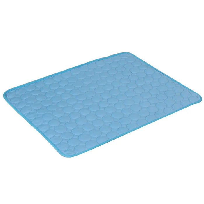 TG-PB0103 Breathable Bed Blanket Summer Pet Cooling Mat Sleeping Ice Pad Pet Gift, Size XL - Dark Blue - 1