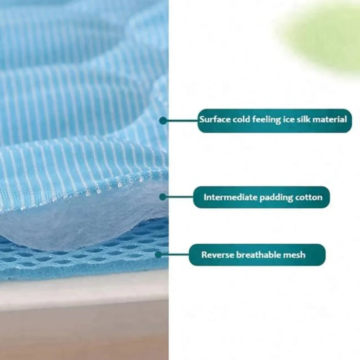 TG-PB0103 Breathable Bed Blanket Summer Pet Cooling Mat Sleeping Ice Pad Pet Gift, Size XL - Dark Blue - 4