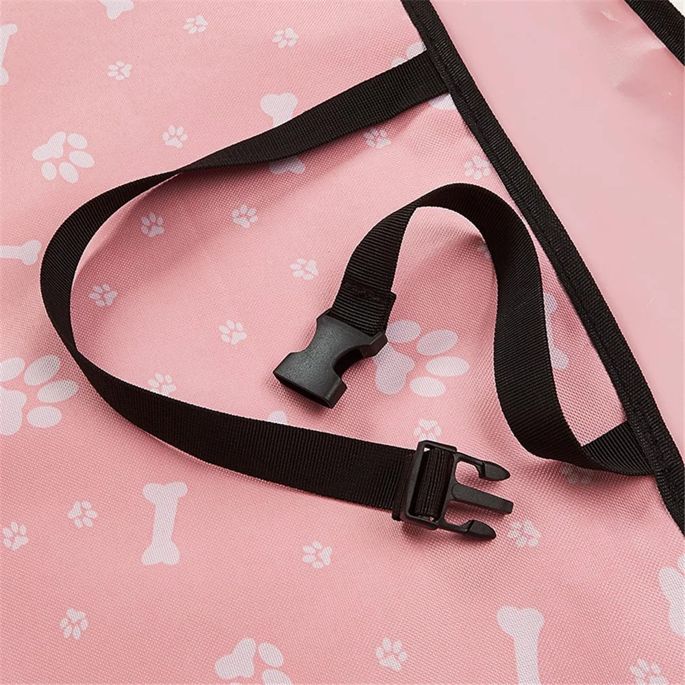 TG-PCU009 Waterproof Car Trunk Rear Back Seat Cover Pet Dog Seat Mat Protector Hammock Pad Liner - Pink / Claw - 5