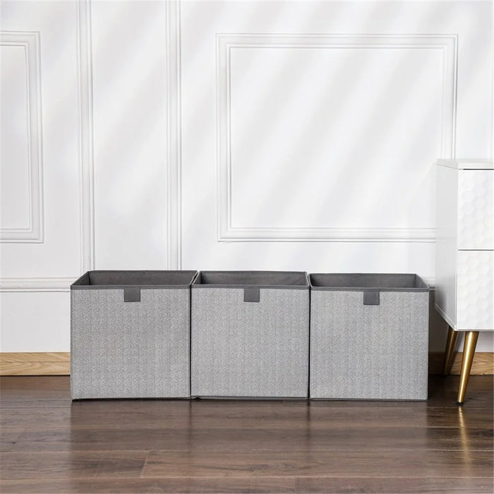 MOHO&HOME MDJ-612123 16L Non-Woven Fabric Storage Box Drawer Type Collapsible Clothes Socks Organizer - Grey - 4