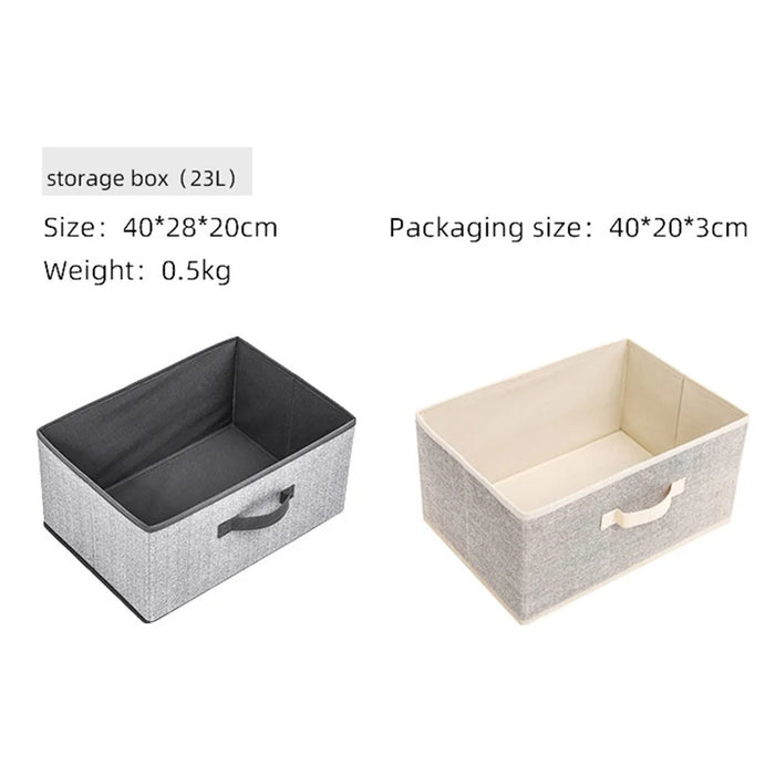 MOHO&HOME MDJ-612123 23L Multi-purpose Non-Woven Fabric Storage Box Collapsible Clothes Socks Organizer - Grey - 2