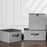 MOHO&HOME MDJ-612123 23L Multi-purpose Non-Woven Fabric Storage Box Collapsible Clothes Socks Organizer - Grey - 6