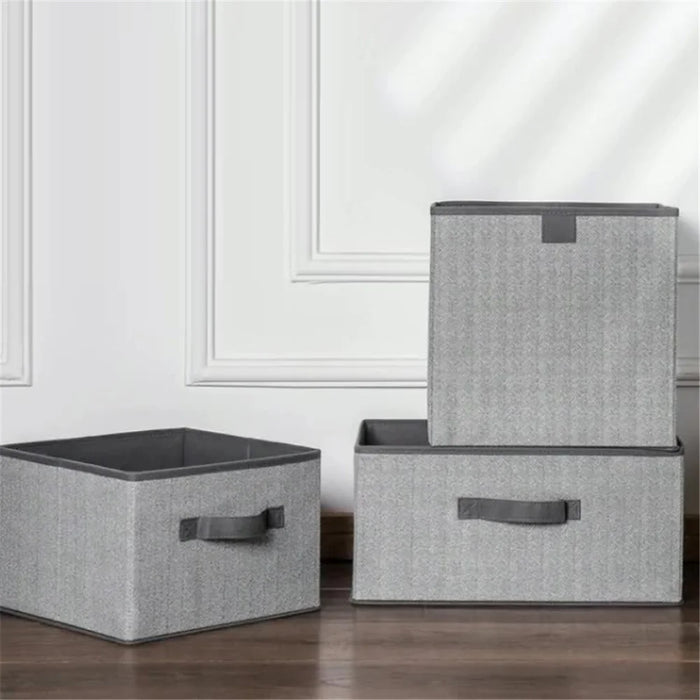 MOHO&HOME MDJ-612123 23L Multi-purpose Non-Woven Fabric Storage Box Collapsible Clothes Socks Organizer - Grey - 6