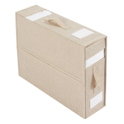 MOHO&HOME MDJ6143 Visual Windows Quilt Storage Bag Bedspread Pillowcase Wardrobe Bed Sheet Organizer - Beige - 1