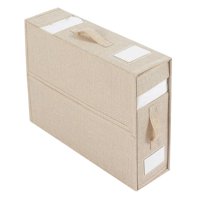 MOHO&HOME MDJ6143 Visual Windows Quilt Storage Bag Bedspread Pillowcase Wardrobe Bed Sheet Organizer - Beige - 1