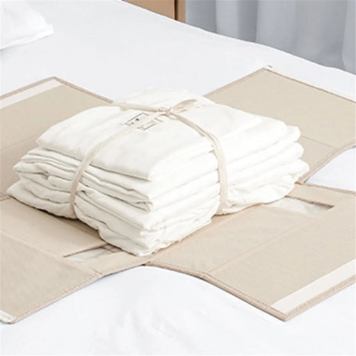 MOHO&HOME MDJ6143 Visual Windows Quilt Storage Bag Bedspread Pillowcase Wardrobe Bed Sheet Organizer - Beige - 2